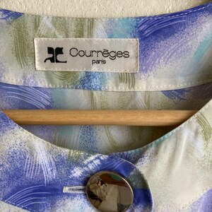 Vintage Courreges-blus med tryck, storlek 9AR, Japan bild 4