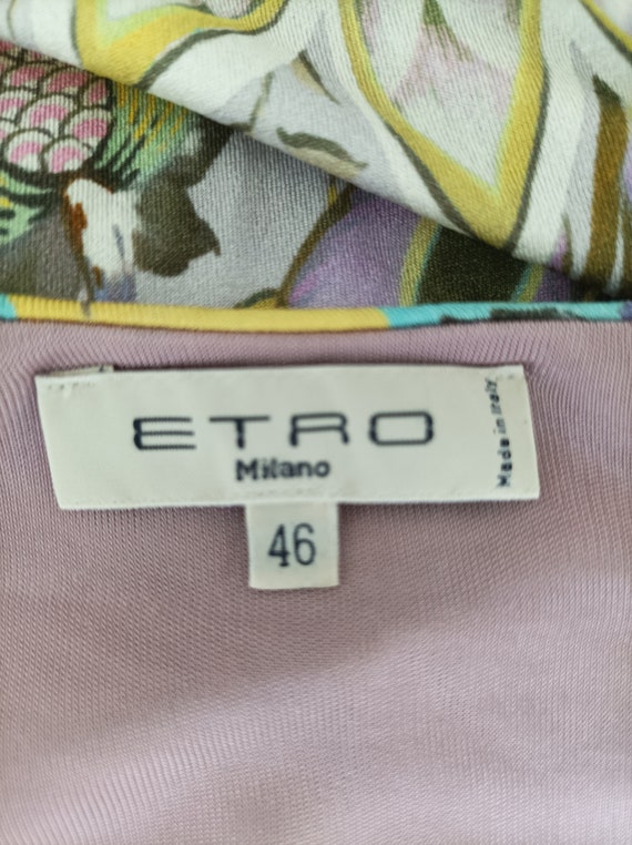 Vintage ETRO Jersey Dress ~Made in Italy Designer… - image 10