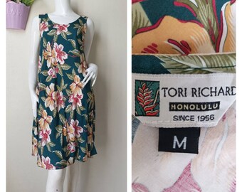Mini Vestido Mujer Tori Richard Hawaii Talla M