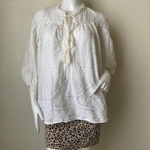 Vintage Karl Lagerfeld Cotton Blouse /  Size L