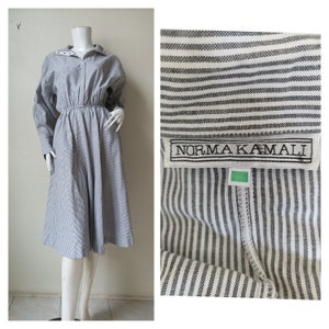 Norma Kamali vintage shirt dress full circle skirt Size M - L