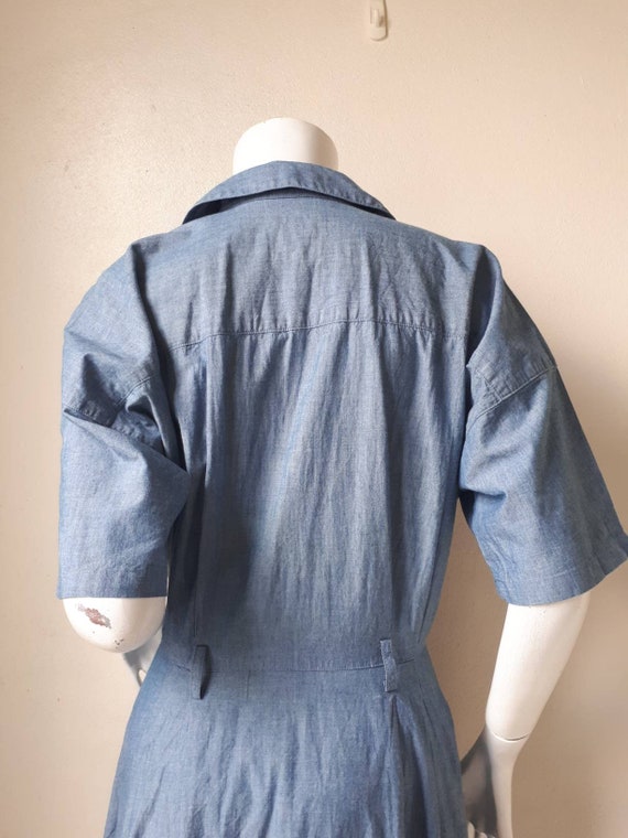 Vintage 1980s Norma Kamali Shirt Dress Size Medium - image 8