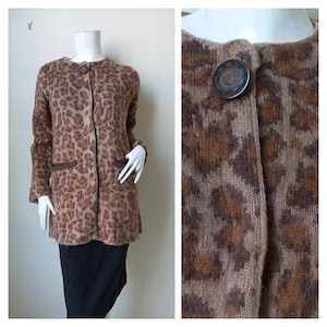 Vintage Leopard Print Coat , Size S