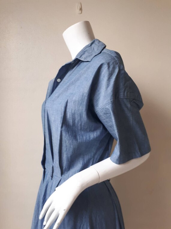 Vintage 1980s Norma Kamali Shirt Dress Size Medium - image 5