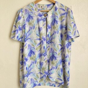 Vintage Courreges-blus med tryck, storlek 9AR, Japan bild 1