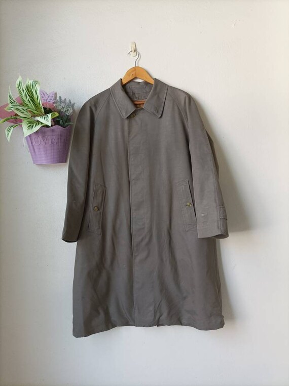 Vintage BURBERRYSTan Trench Coat / Size L Trench Coat