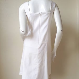 Vintage Courreges White cotton dress Size 40 Medium image 8