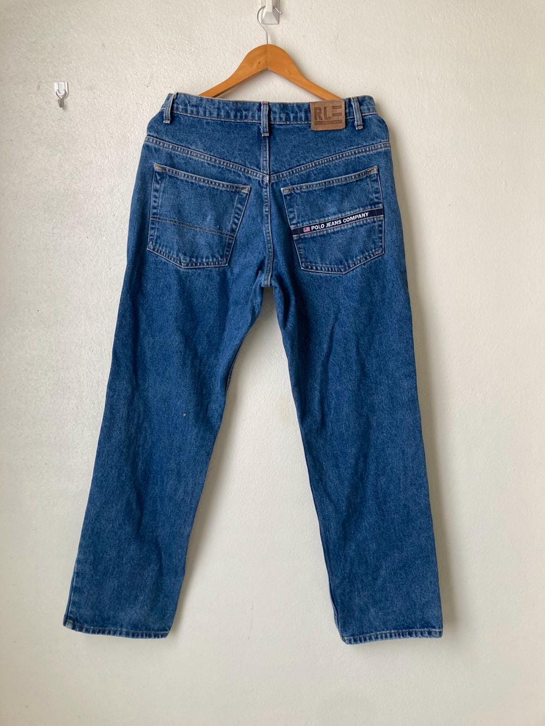 Vintage 90s Polo Ralph Lauren Jeans Co Blue Cotton Denim High
