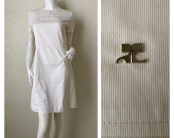 Vintage Courreges Cotton  Mini Dress Size 9 will fit S-M