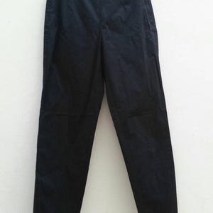 D&G Dolce Gabbana vintage black cotton high waist straight leg trousers pants Size 38