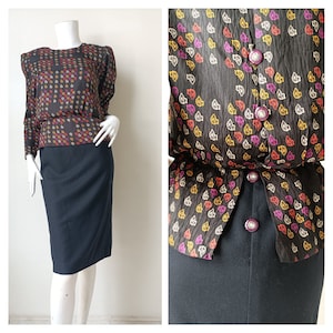 Vintage day dress, Floral print dress Size  S