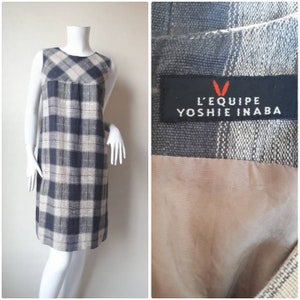Vintage L&#39;equipe Yoshie Inaba Ramie Dress,  Size 40