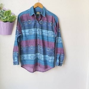 Vintage 1990s Cabela&#39;s Outdoor Theme Button Up Shirt / South Western / Outdoorswoman / Hunting Shirt / Heavyweight