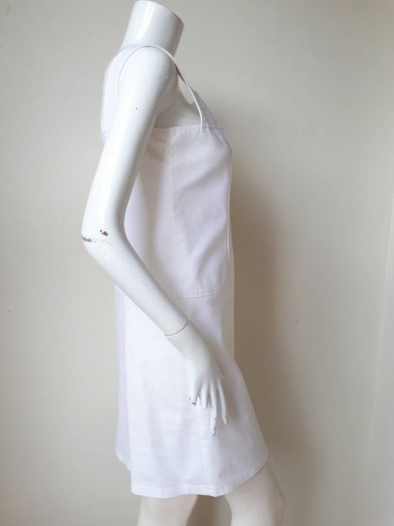 Vintage Courreges White cotton  dress Size 40 Med… - image 5