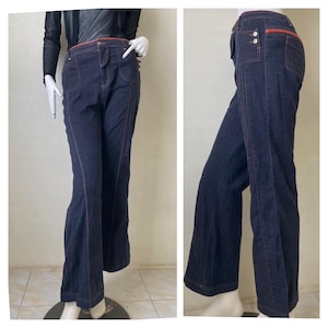 VTG, Kansai Bis Denim Schlagboden für Damen Größe 68 Taille 28"