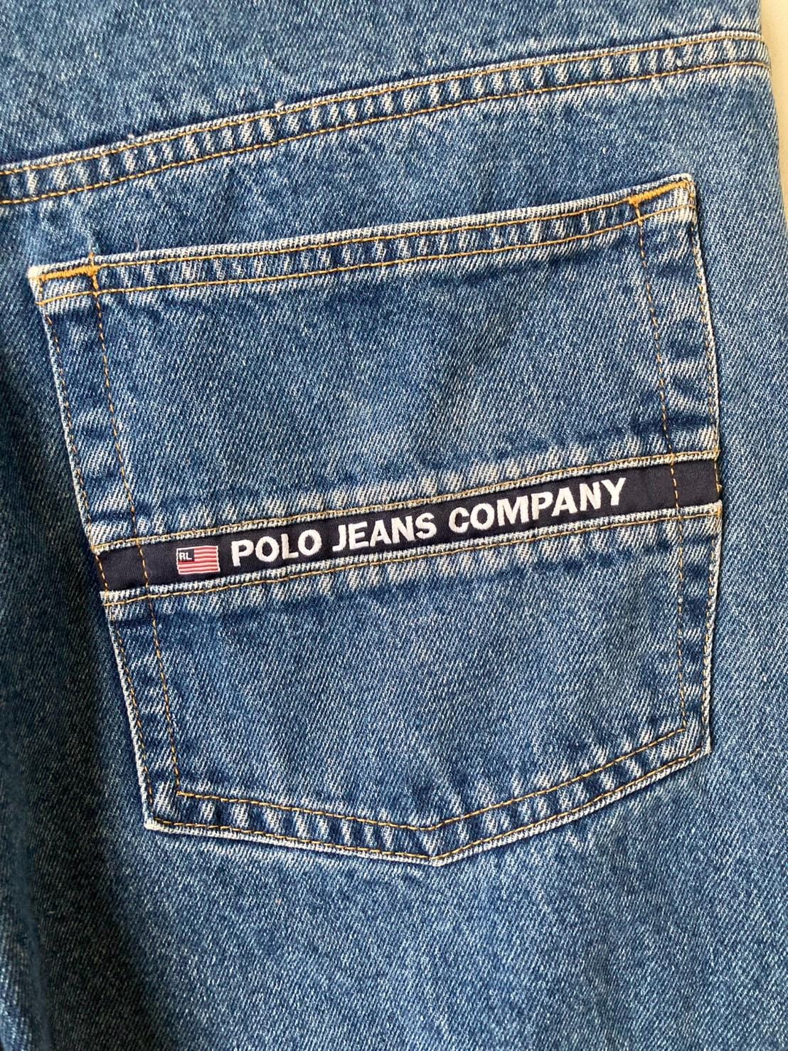 Vintage 90s Polo Ralph Lauren Jeans Co Blue Cotton Denim High