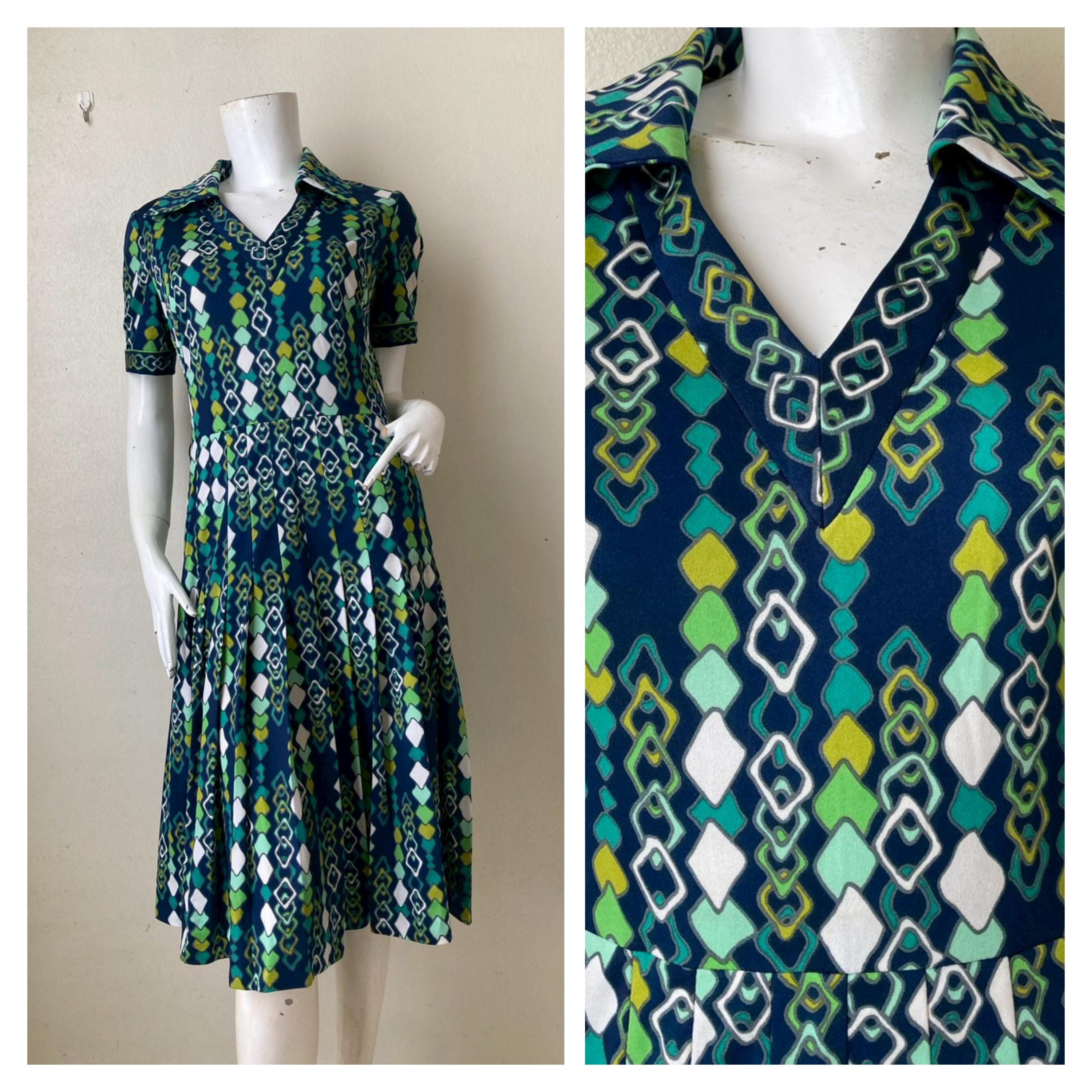 1960/70s ビンテージ ドレス The  ポリネシアン GOUTILLE Paris製60年代フレンチモッズドレス、希少ヴィンテージドレス