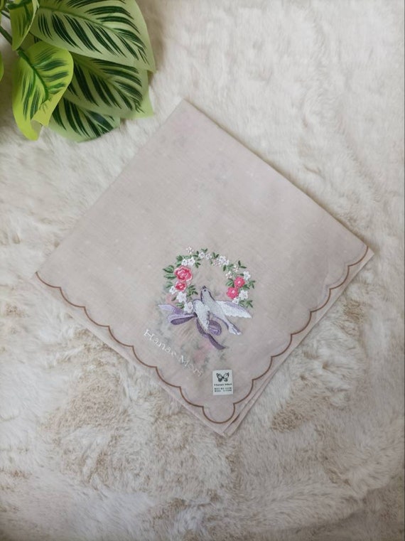 Hanae Mori Handkerchief Cotton Vintage  Pocket Sq… - image 2