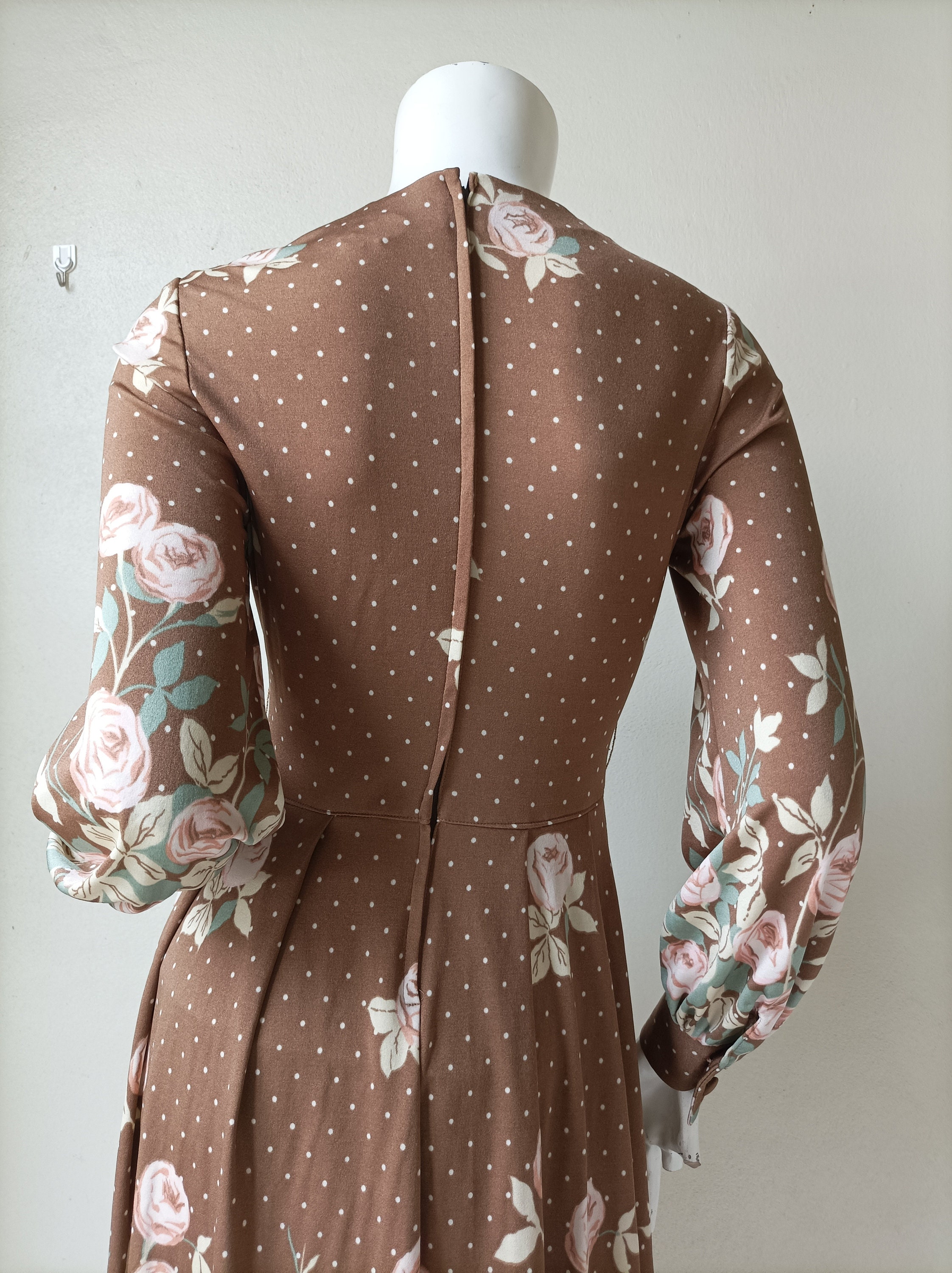 70s Vivid Hanae Mori Ban-lon Print Shirt Dress,button Up