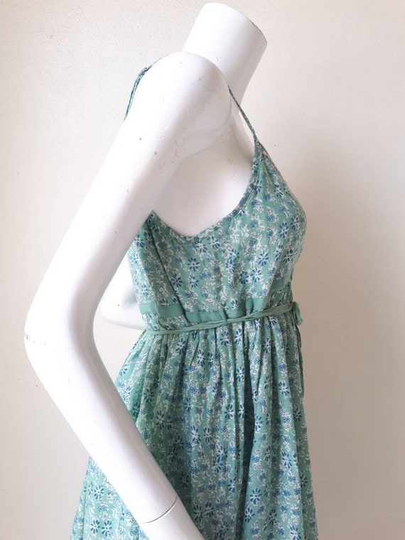 70s - 80s Boho Cami Dress - Spaghetti Strap India… - image 6