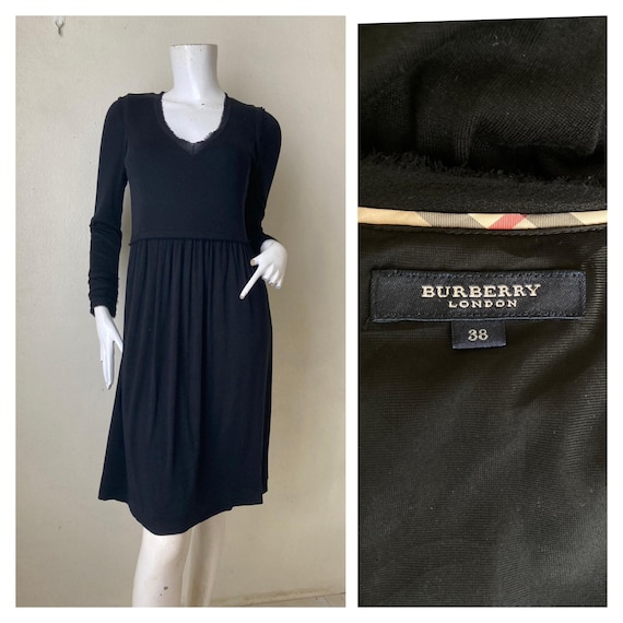 Burberry Black Dress Size 38 Small - Etsy
