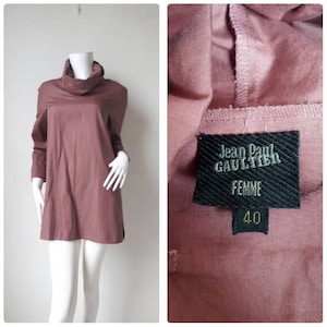 Vintage Jean Paul Gaultier FEMME Long Top / Shirt Dress Size 40  Made in Japan