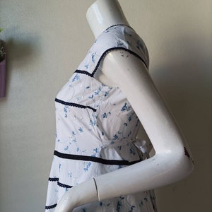 Vintage White floral Dress // Summer dress / Size Medium image 10