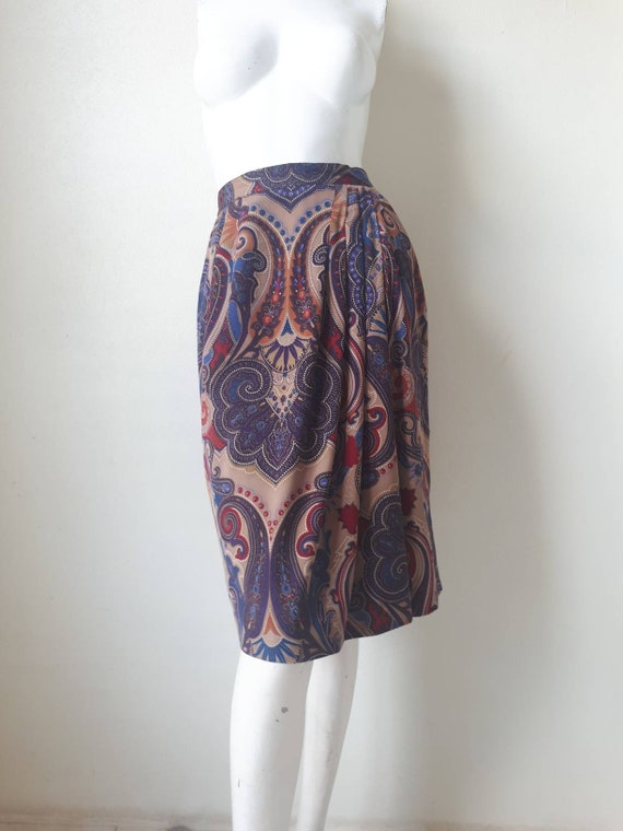 Vintage Japanese psychedelic Print Skirt Size 9 M… - image 2