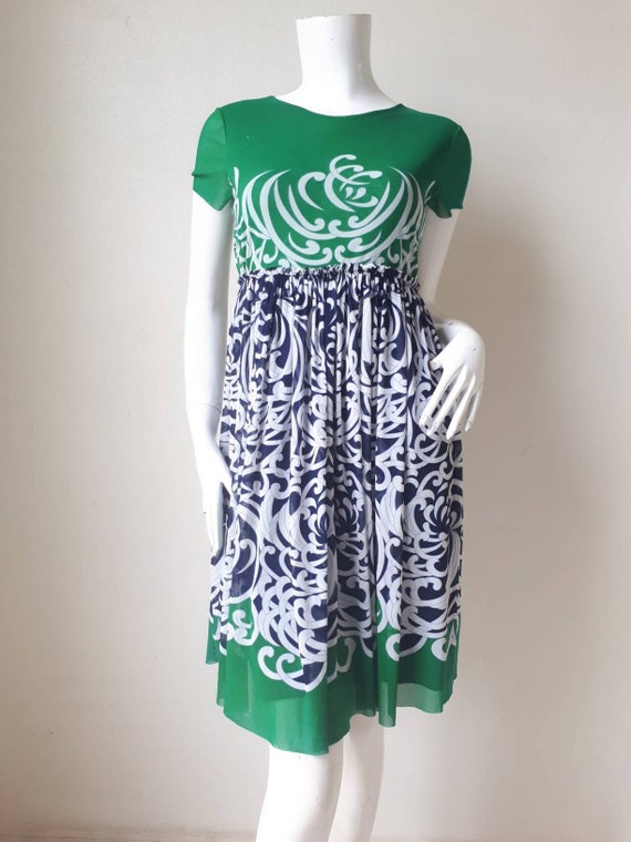 Vintage 90s Mesh Dress by Vivienne Tam Size 0( XS… - image 3
