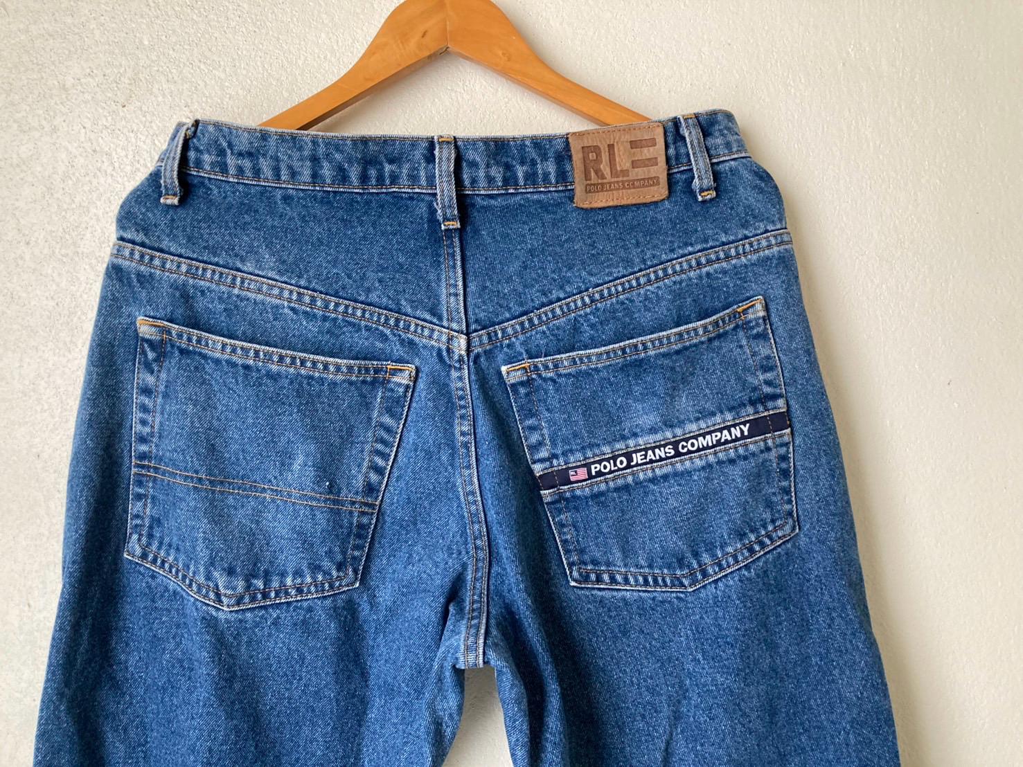 Vintage 90s Polo Ralph Lauren Jeans Co Blue Cotton Denim High