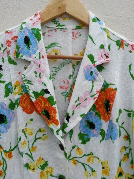モスキーノ ジーンズ ジャケット 花柄 MOSCHINO Jeans Jacket Blazer / Floral Print Cotton Jacket