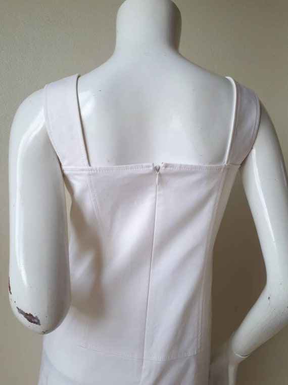 Vintage Courreges White cotton  dress Size 40 Med… - image 9