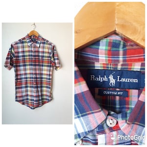 Vintage Ralph Lauren Striped Shirt Custom Fit Size M