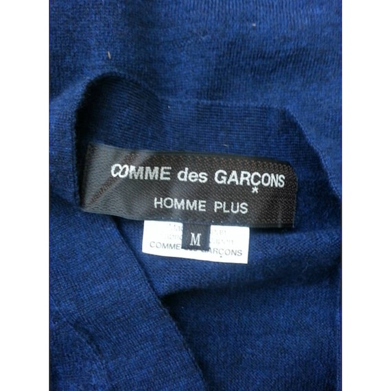 COMME des GARÇONS HOMME PLUS ネイビー半袖ニット Comme Des Garçons Homme Plus Nevy Blue Cardigan Size M