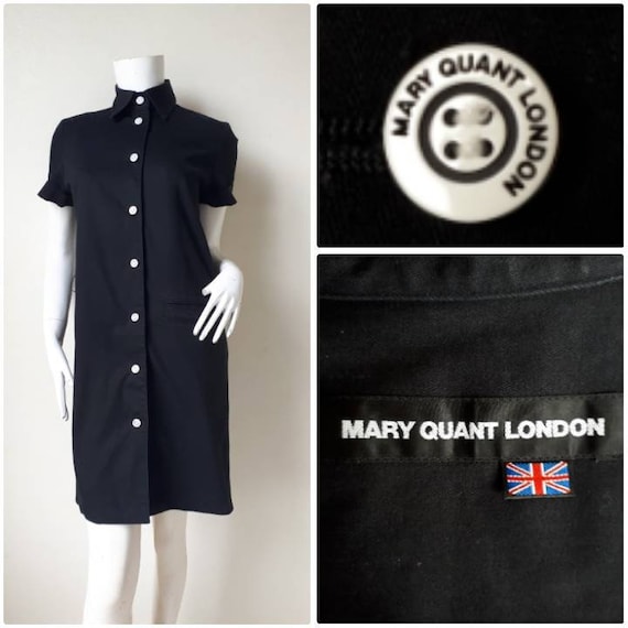 Mary Quant Stripe Cotton Striped Dress Shirt Size