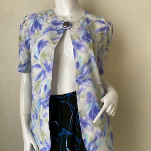 Vintage Courreges-blus med tryck, storlek 9AR, Japan bild 2