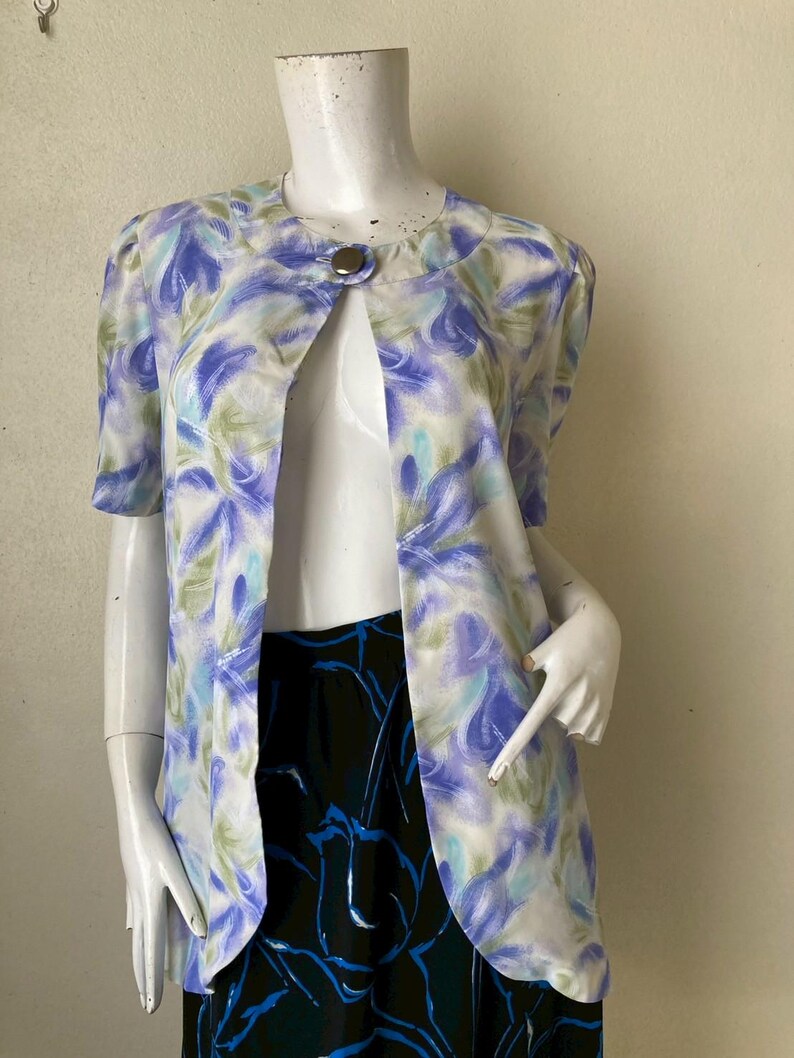 Vintage Courreges-blus med tryck, storlek 9AR, Japan bild 2