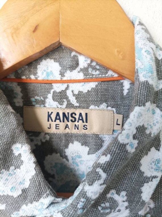 Vintage 90s Kansai Jeans Yamamoto Shirt Nice Desi… - image 5
