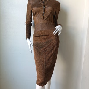 ALAIA Hourglass Stretch Knit Collared Dress Size L