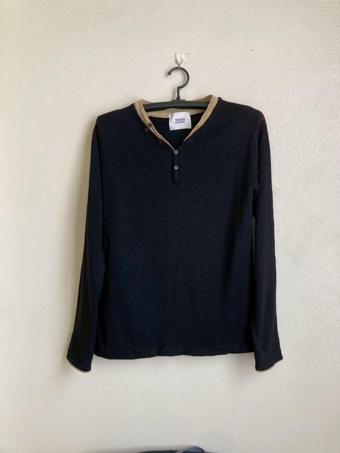Vintage Japan Takeo Kikuchi Black Sweatshirt - S-M - Etsy