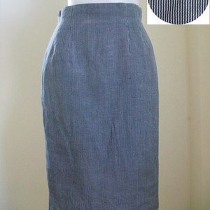 Saia lápis listrada vintage Christian Dior, tamanho 9