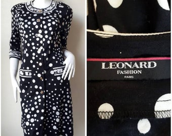 ヴィンテージ 60 年代 70 年代 LEONARD ファッション ドレス サイズ L