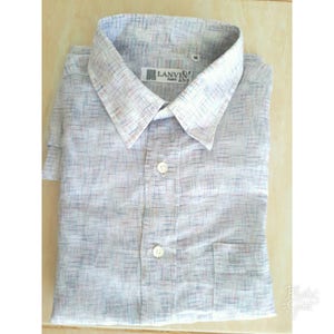 Vintage LANVIN Men shirt Size M image 4