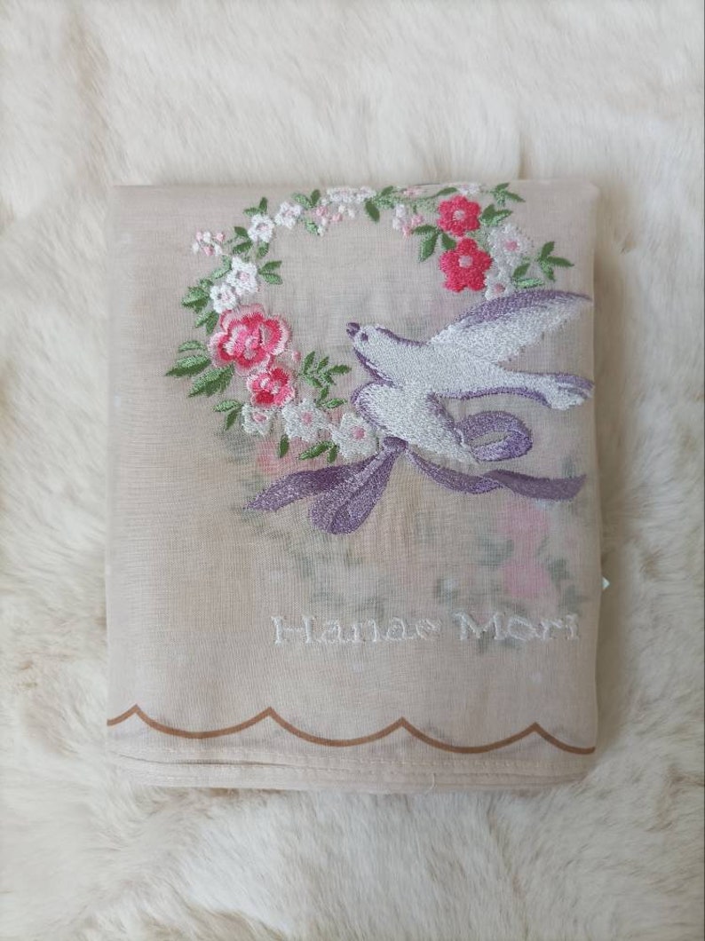 Hanae Mori Handkerchief Cotton Vintage Pocket Square Scarf image 8