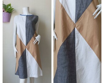 Vestido Vintage 1990's Julie Skarland algodón Talla 38