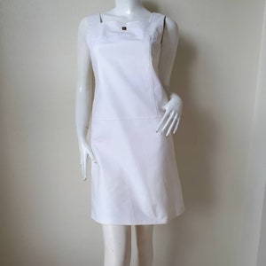 Vintage Courreges White cotton dress Size 40 Medium image 2