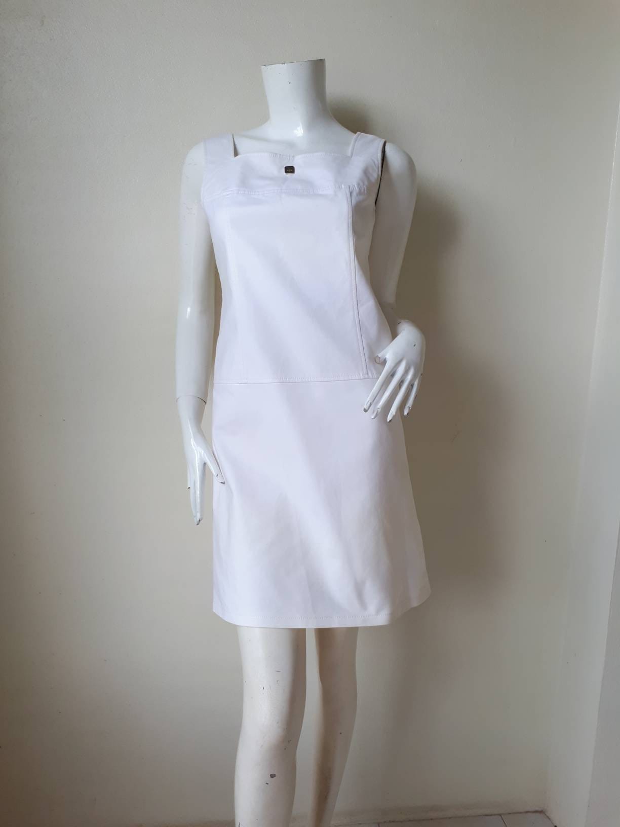 Vintage Courreges White Cotton Dress Size 40 Medium - Etsy