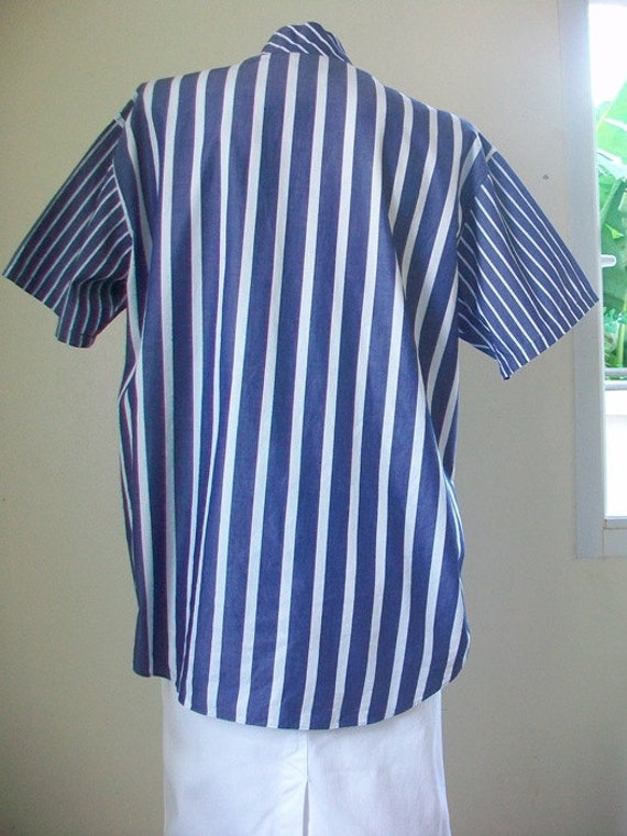 RARE Vintage Kansai Yamamoto 70s 80s Stripe shirt… - image 5