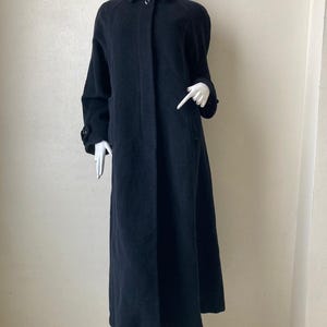 Vintage Peyton Place Womens Long Coat | Vintage Luxury  Overcoat  Black Wool, Size 9 Japan will fit Small