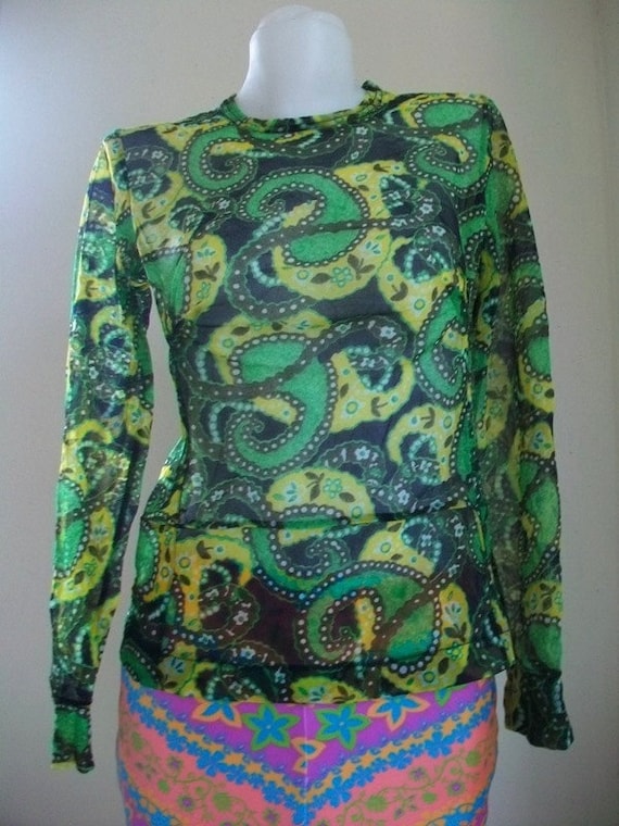 トップス 90s tricot COMME des GARCONS see through Comme Des Garcons Tricot See-through Blouse Small Size. - Etsy